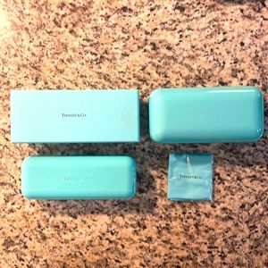 2 Tiffany’s Glasses Cases (smaller one has a box) One Cloth